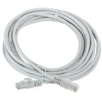 Патч-корд (шнур коммутационный) U/UTP категория 5е, RJ-45, длина 0.5м, 1м, 2м, 3м, 5м, 10м, серый Generica